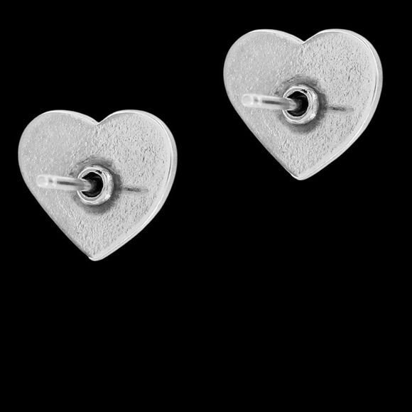 Brighton Silver Crystal Heart Earrings - Picture 2 of 3